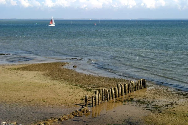 Scenisk Över Segelbåt Detaljer — Stockfoto