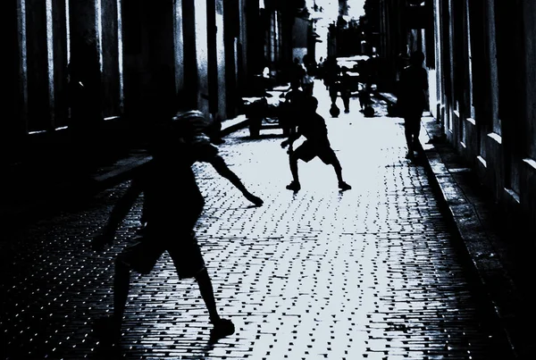 Cena Rua Uma Cidade — Fotografia de Stock