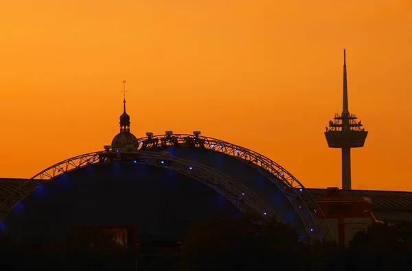 Landschaft Sonnenuntergang Himmel Abend — Stockfoto