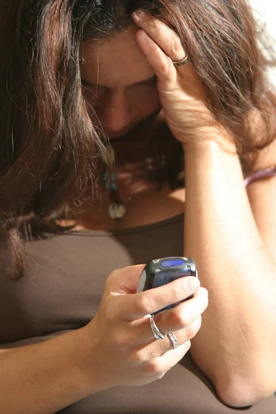 Young Woman Mobile Phone — Stock Photo, Image