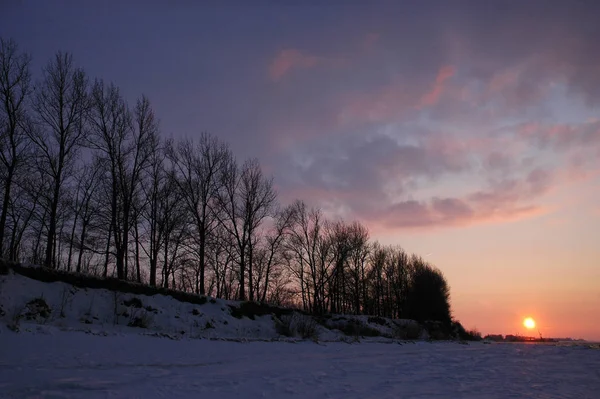 Bellissimo Paesaggio Invernale Innevato — Foto Stock