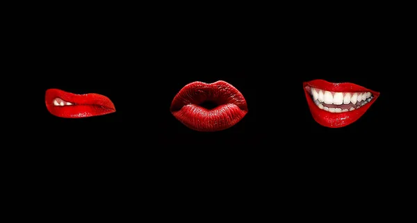 Donna Compongono Rossetto — Foto Stock