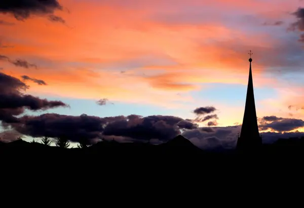 Scenario Tramonto Cielo Sera — Foto Stock