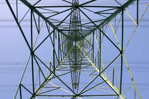 Eletricidade Alta Tensão Energia Elétrica — Fotografia de Stock