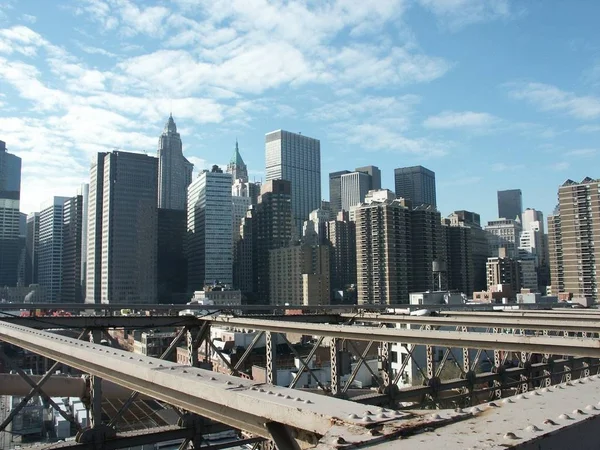 One Interesting Erlebenisse First Stay New York Passage Brooklyn Bridge — Stock Photo, Image