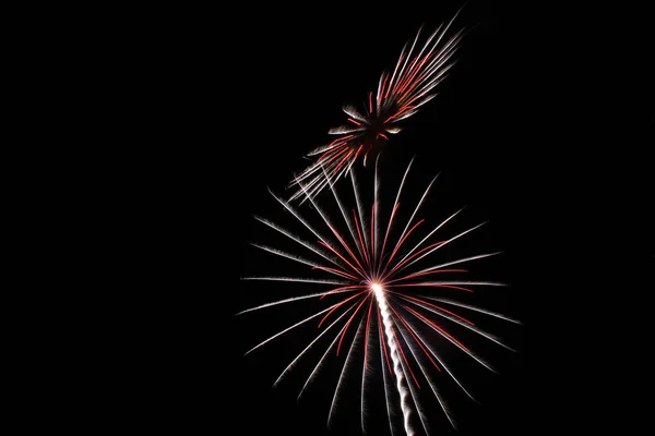 Fireworks Explosion Night Sky Celebration — Stock Photo, Image