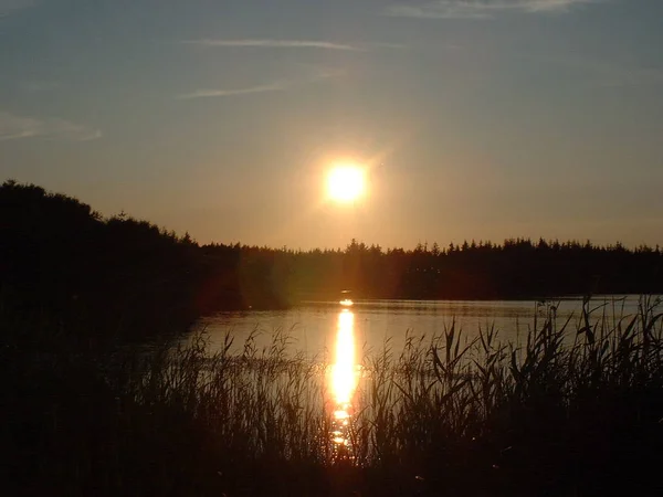 Landskap Solnedgång Himmel Kväll — Stockfoto