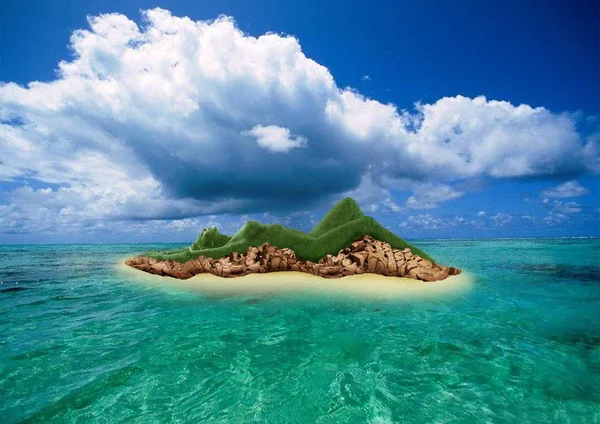 Красивий Тропічний Пляжний Пейзаж — стокове фото
