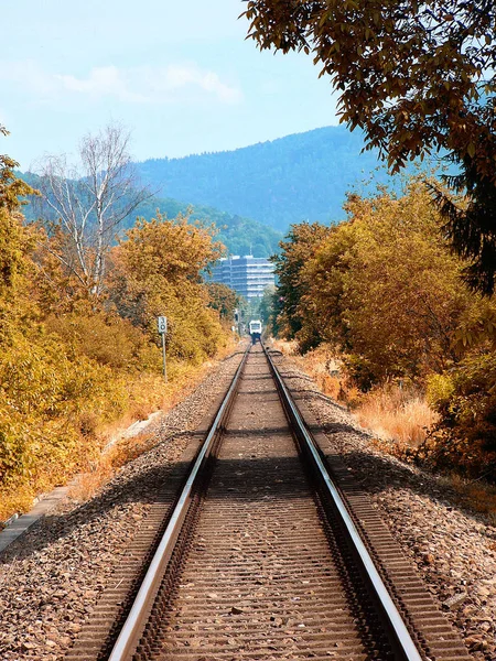 Ferrocarriles Hierro Ferrocarril Carretera — Foto de Stock