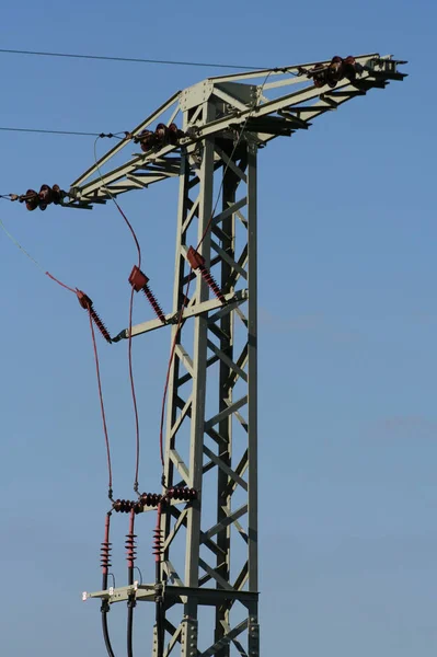 Torre Eléctrica Alta Tensión — Foto de Stock