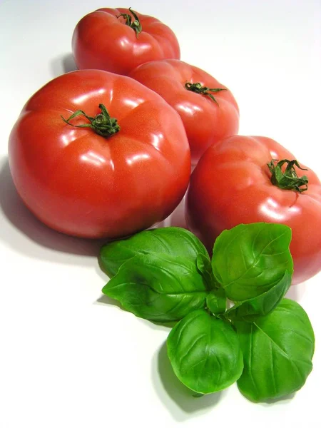 Fresh Red Ripe Organic Tomatoes — Stock Photo, Image