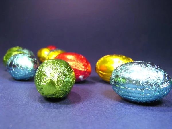 Easter Eggs Dark Background — Stock Photo, Image