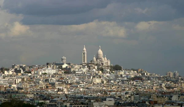 Francja Paryż Widokiem Łuk Triumfalny Sacre Coeur — Zdjęcie stockowe