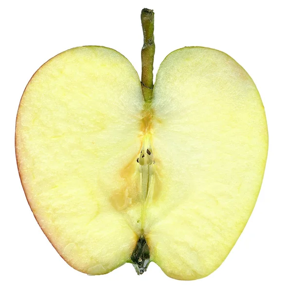 Äpple Skannad Och Isolerad Bakgrund Vit — Stockfoto
