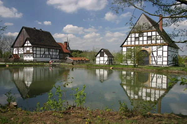 Vue Panoramique Sur Paysage Village Atmosphérique — Photo