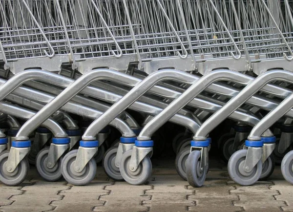 Alışveriş Arabası Trolley Alışveriş Sepeti — Stok fotoğraf