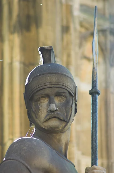 Πρόσωπα Μνημείων Και Αγαλμάτων Μέσα Και Γύρω Από Τον Καθεδρικό — Φωτογραφία Αρχείου