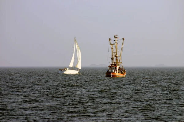 Scenic Uitzicht Zeilboot Details — Stockfoto