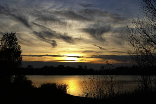 Landschap Zonsondergang Hemel Avond — Stockfoto