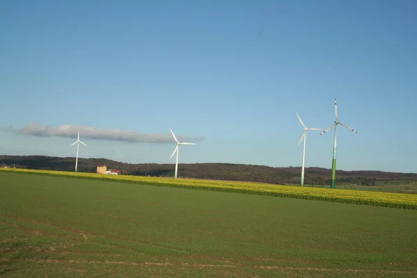 Industria Las Turbinas Eólicas Energía Renovable — Foto de Stock