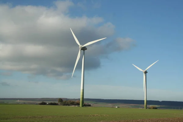 Промисловість Вітрових Турбін Відновлювана Енергетика — стокове фото