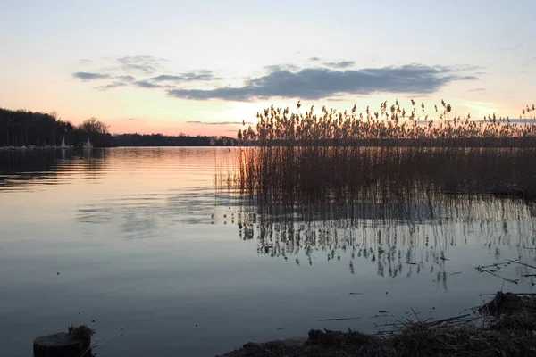 Вечір Біля Озера — стокове фото