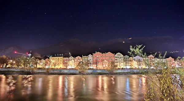 Innsbruck Heute Späten Abend Sternenhimmel — Stockfoto