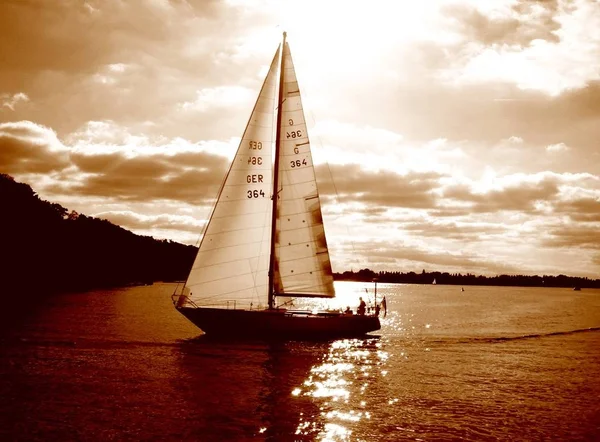 Vista Panorâmica Navio Vela — Fotografia de Stock