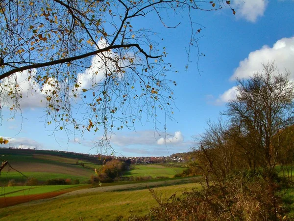 Podzimní Pohled Naši Vesnici — Stock fotografie