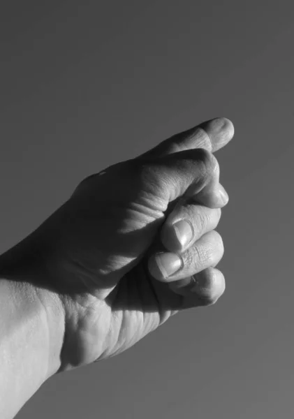 Zbliżenie Znaku Lub Gestu Ręcznego — Zdjęcie stockowe