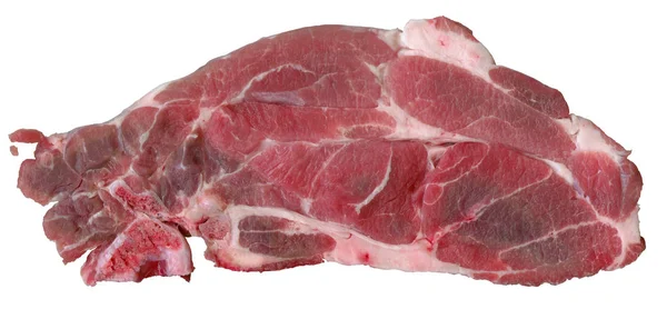 Neck Cutlet Raw State Optional White Background — Stok Foto