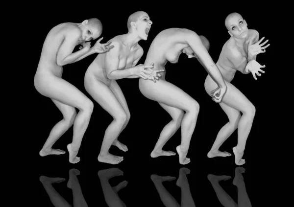 Processo Desenvolvimento Uma Coreografia Exige Que Dançarinos Envolvam Engajamento Pessoal — Fotografia de Stock