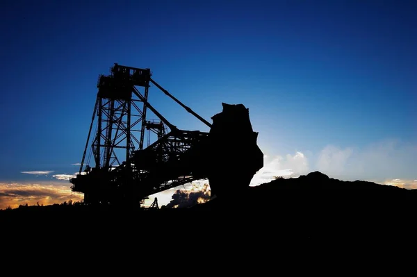 Industrie Van Het Winnen Van Steenkool Andere Mineralen Uit Een — Stockfoto