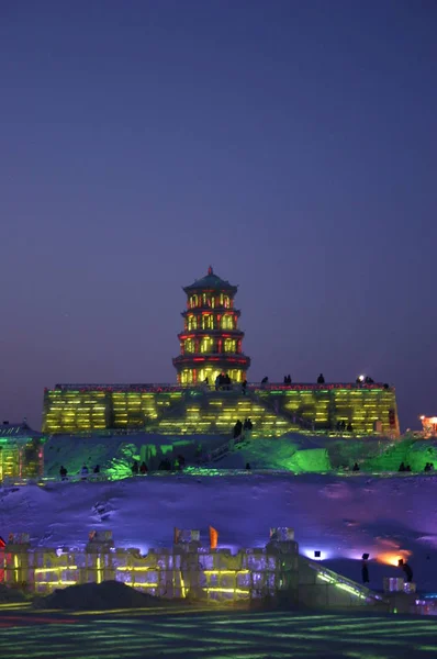 Ice Festival Harbin China February — Stock Photo, Image