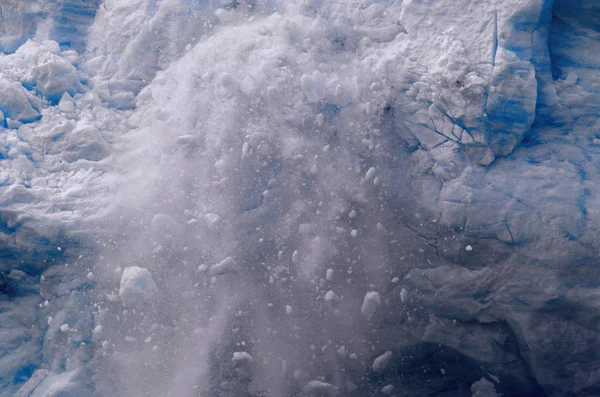 Alaska Kenai Parque Nacional Glaciar Edge Snapshot Falling Chunks Ice — Fotografia de Stock
