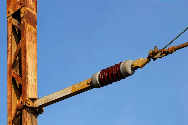 Vista Cerca Los Cables Eléctricos — Foto de Stock