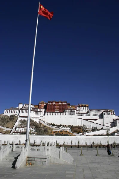 Potala Palota Lhasa Sípcsont — Stock Fotó