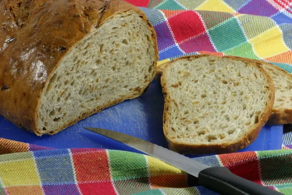 Fresh Bread Food Background — Stock Photo, Image