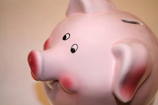 Piggy Bank Economizando Dinheiro Finanças — Fotografia de Stock