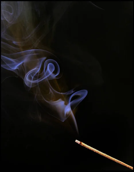 Incense Sticks Black Background — Stock Photo, Image