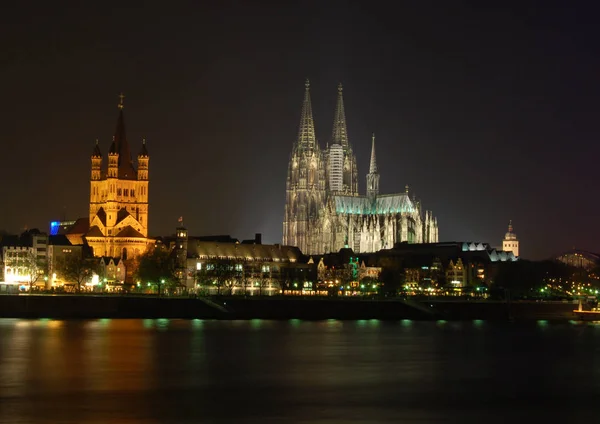 Cologne Cathedral Night — Stock Photo, Image