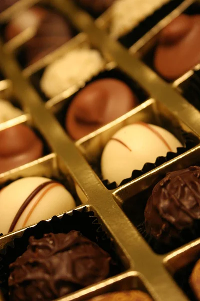 Pralines Chocolat Boîte — Photo