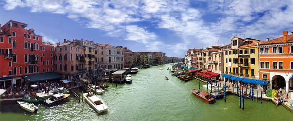 Panorama Five Vertically Photographed Nimages Composed Nrecording Location Rialto Bridge — Stock Photo, Image