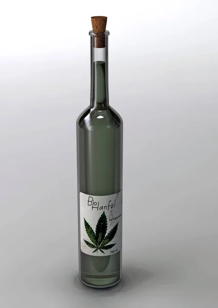 Organic Hemp Oil Render — ストック写真