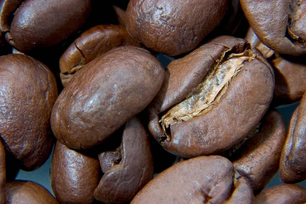 Kaffeebohnen Hintergrund Nahaufnahme — Stockfoto