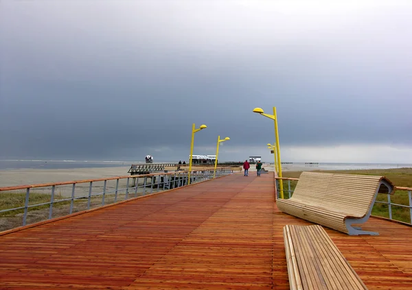 Muelle Madera Mar —  Fotos de Stock