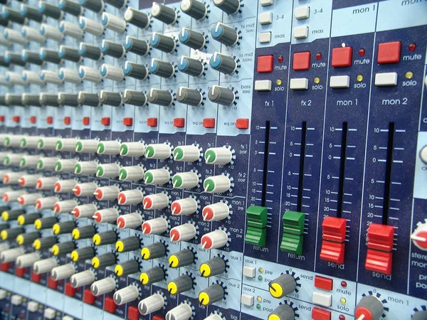 Equalizzatore Del Suono Mixer Audio — Foto Stock