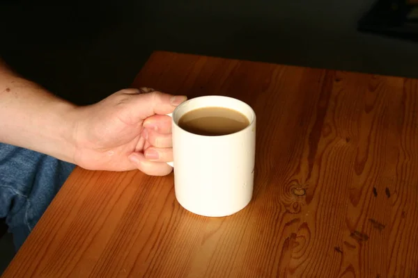 Утренняя Чашка Черного Кофе — стоковое фото