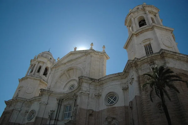 Catedral Cadiz Andalusia Espanha Abertura Exposição 8000 — Fotografia de Stock