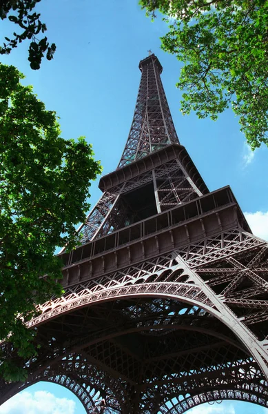 Vue Imprenable Sur Tour Eiffel Enregistrement Analogique 100 Iso Avec — Photo